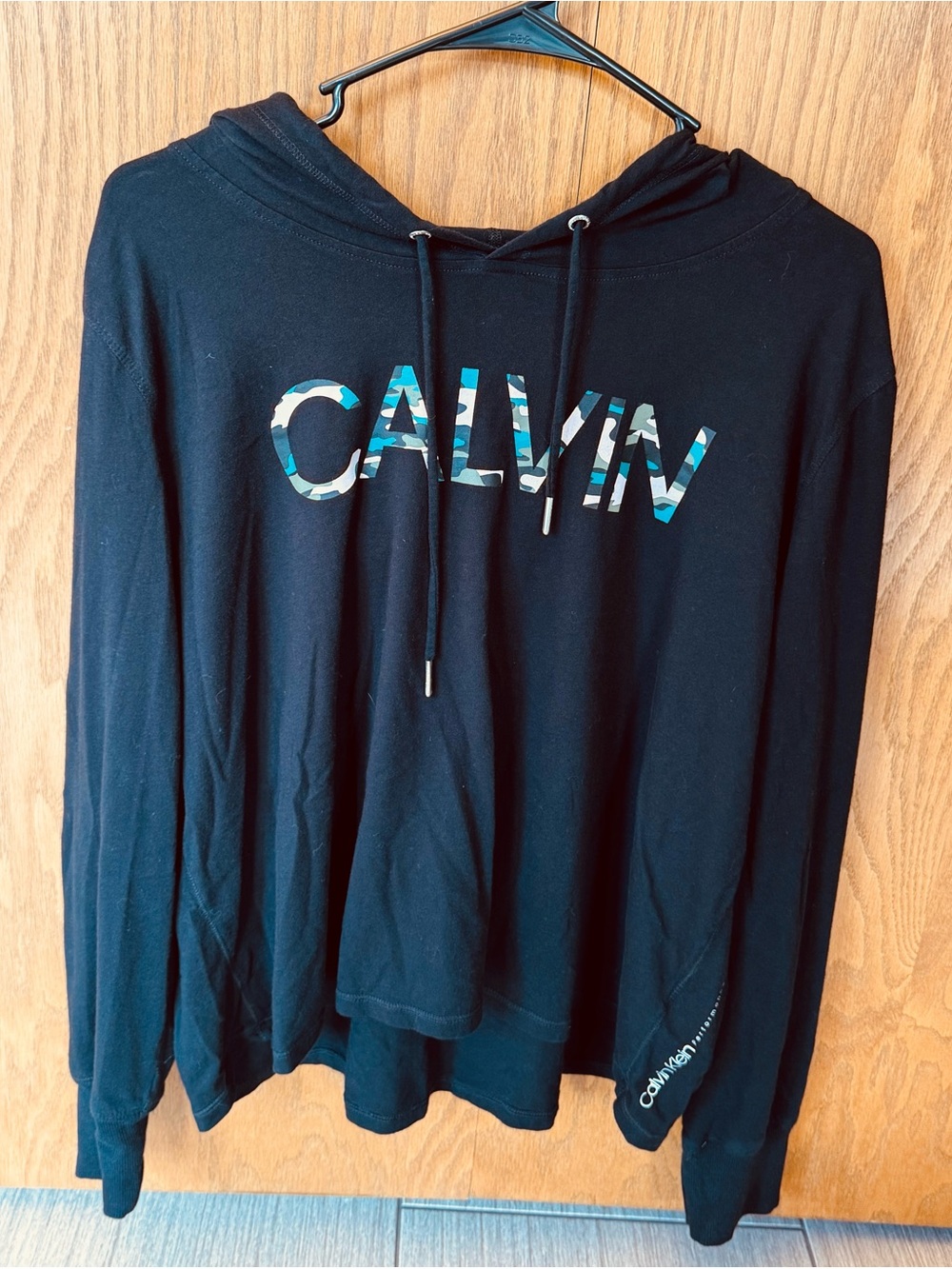 Calvin Klein Performance Black Hoodie with Camo Logo